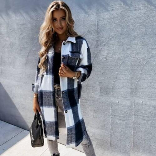 Vintage Women Mid-Length Shirts 2021 Spring-Autumn Fashion Ladies Casual Loose Blouses Streetwear Girls Oversize Outwear