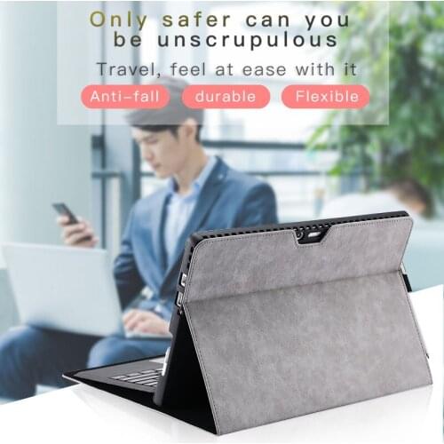 Protective Shell For Microsoft Surface Pro 7 6 5 4 X Go Go2 Case PU leather 10.5'' 12.3inch Bracket Cover