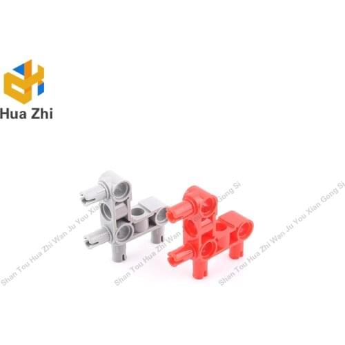"Building Blocks Parts 55615 10PCS Technic Pin Connector Hub Perpendicular 3 x 3 Bent with 4 Pins LEGOING MOCS Education"
