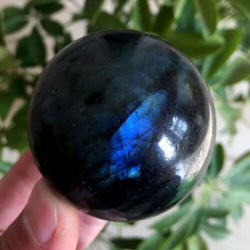 100% Natural Madagascar Natural Labradorite Quartz Crystal Sphere Ball Healing Crystal Gemstone