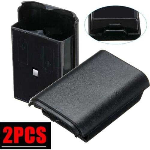 2pcs Battery Pack Box Cover Shell Compartment Shield Case for XBOX 360 Wireless Controller Gamepad