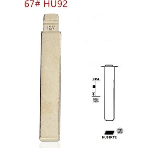 20pcs Uncut flip Metal key blade 67# HU92 for BMW for KD keydiy xhorse VVDI remotes universal No.67