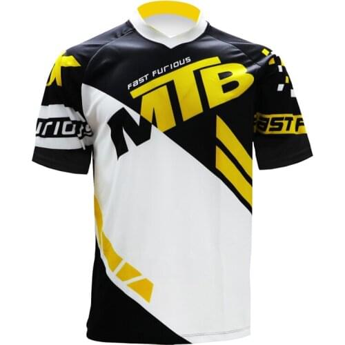 2020 Motorcycle Jersey Moto Downhill Clothing Bicycle MTB Motocross bicycle locomotive shirt Black short sleeve