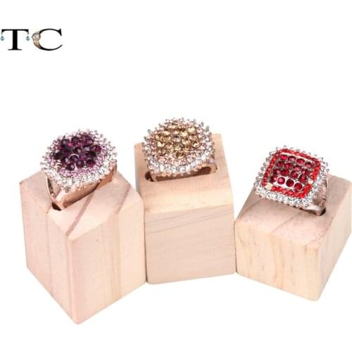 3 Pcs/lot Quality Nature Solid Wood Jewelry Display Rack for Rings Holder Jewellery Display Stand Ring Display Tray