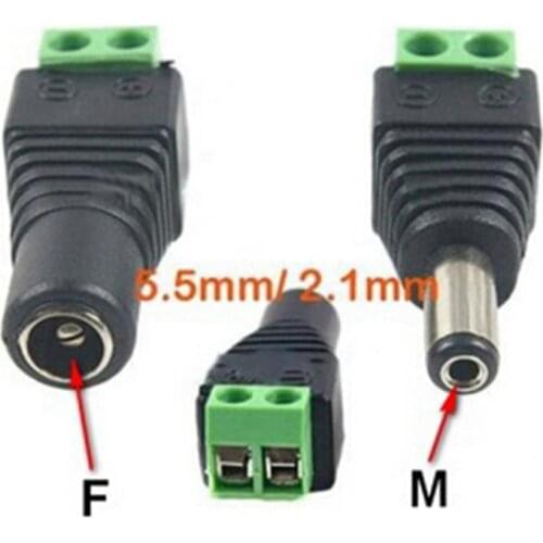5pairs 5.5x2.1mm DC Power Socket Connector Female Jack + Male Plug 12V DC Power Adapter for CCTV