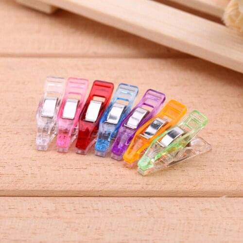 50pcs Sewing Clips Plastic Clips Quilting Crafting Crocheting Knitting Safety Clips Assorted Colors Binding Clips Paper