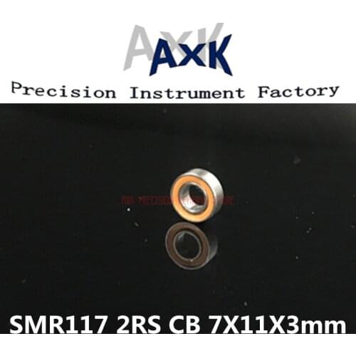 7x11x3 SMR117 2RS CB ABEC7 LD 7x11x3mm Stainless steel hybrid ceramic ball bearing Fishing vessel bearing 2PCS 7*11*3MM