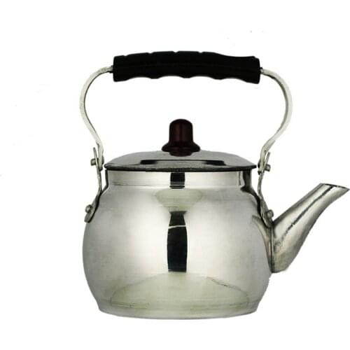 Aluminum Chubby Camping Teapot Camping Picnic Outdoor Portable Teapot Kettle High Quality Glossy Polished Top Handle Teapot