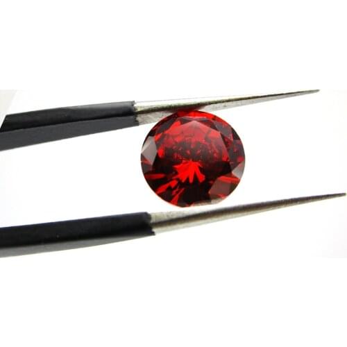 Free Shipping 50pcs 3.5mm-16mm 5A Factory Direct Price Round Machine Cut Cubic Zirconia Garnet Color Zircon Stone