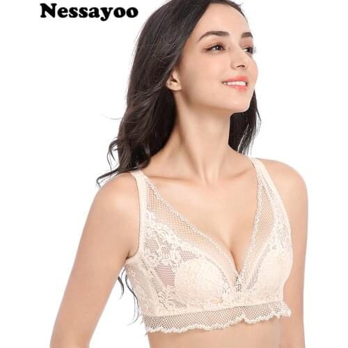 Summer Large Size Bra Soft Steel Ring Lightweight Breathable Thin Cup Bra Sexy Anti Bump Adjustable Comfortable Push up Lingerie