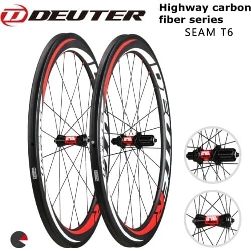 DEUTER road carbon fiber series road bike wheels SEAM T6 carbon wheels 700c wheelset