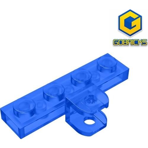 Gobricks GDS-1121 Plate, Modified 1 x 4 with Tow Ball Socket, Flattened with Holes compatible 98263
