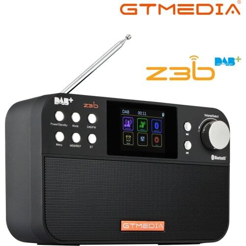 GTMEDIA Z3B,Portable Radio FM DAB,Stereo/ RDS Multi Band Radio Speaker,with LCD Display,Alarm Clock,Support Micro SD TF Card