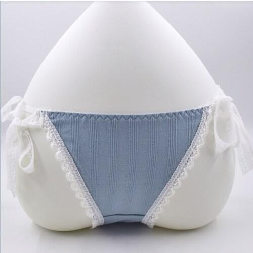Cotton Womens Underwear Sexy Ribbon Bow Panties Breathable Seamless Briefs Comfortable Low Waist Girls Solid Color Lingerie