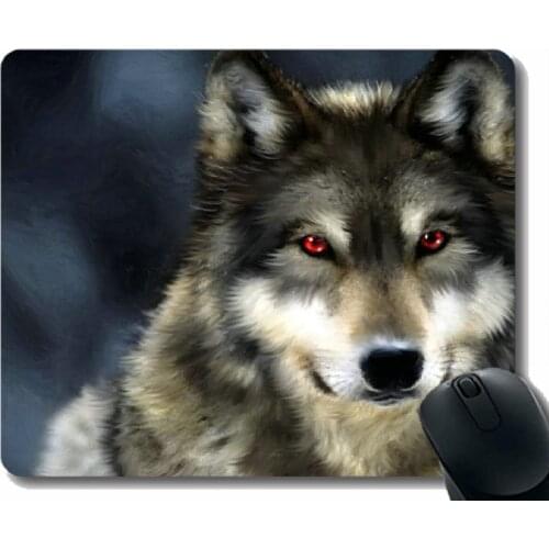 Gaming Mouse Pad Custom,Animal wolf ray Rubber Large Mouse pad Mat
