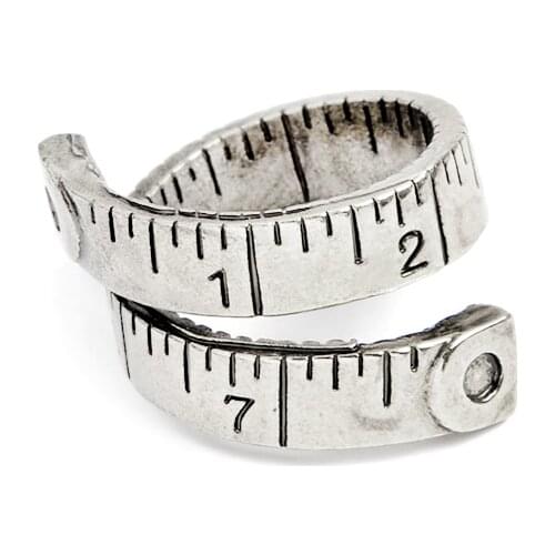Twisted Ruler Measure Ring Free size Adjustable ring Antique Alliance Homme Party Jewelry Wholesale
