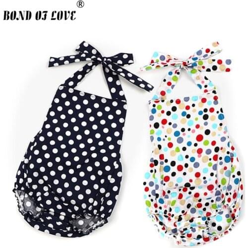 Baby Girl Jumpsuit Infant Polka Dot Babys Sleeveless Outfits Clothes Newest Soft Cotton Rompers Newborn Infant Girls Romper