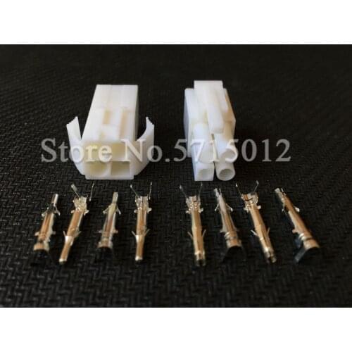 5set 4 Hole Female And Male Small Tamiya Connector Kits Mini Tamiya EL 4.5MM Socket Plug With 4 Way 4 Pin