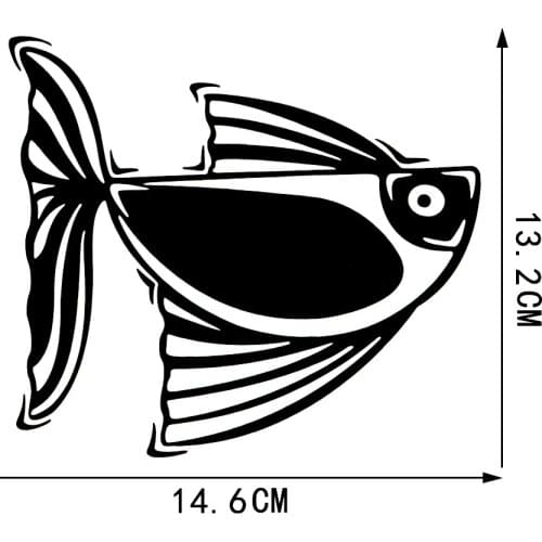 LLY-0672 Amusing Marine Decal Big Tail Fish Modeling Car Sticker PVC New Design Fashion Style Top Quality Waterproof Cars Decals