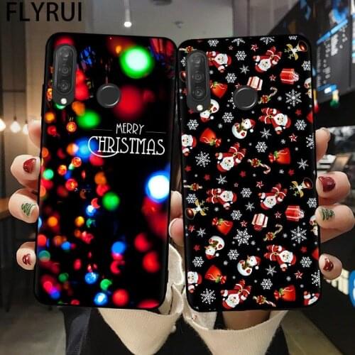 Cartoon Merry Christmas For Huawei P30 P10 P20 P40 Lite Pro E Santa Claus For Coque iPhone Mate 20 Lite Phone Case TPU Cover