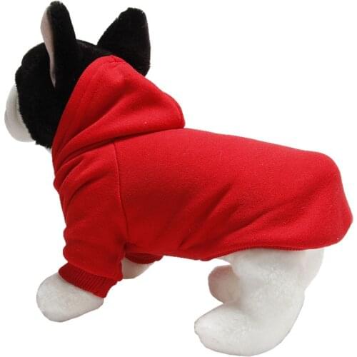 Autumn Winter Warm Dog Clothes Small Dog Hoodie Coat for Chihuahua French Bulldog Puppy Dog Sweatshirt Pet Clothing Size S-XXL
