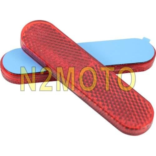 2pcs Motorcycle Red Yellow Reflector Warning Reflectors Reflective Sticker for Motorcycle ATV Trunk Bicycle Universal