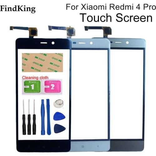 Touch Screen Front Glass For Xiaomi Redmi 4 Pro 4Pro Digitizer Panel Touch Screen Glass Replacement Parts Sensor Tools Adhesive