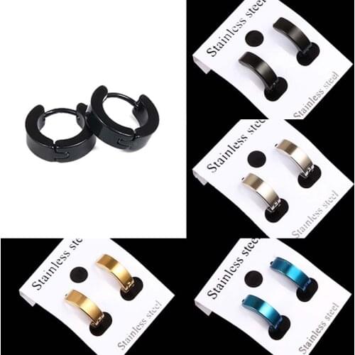 1Pair Stud Earring Exquesite Girls Small Circle Titanium steel Stainless Steel Fashion Jewelry High Quality Rpund 4 Colors