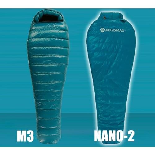 AEGISMAX M3 Nano2 Lengthened Ultralight Sleeping bag Outdoor Camping Hiking keep Warm 95% White Goose Down Mummy Sleeping Bag