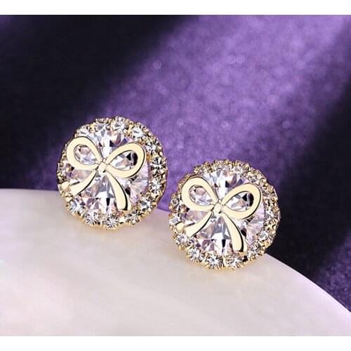 Utimtree Creative Earrings Silver 925 Stones for Women Sterling Silver Jewelry Female Stud Earring Christmas Party Gifts