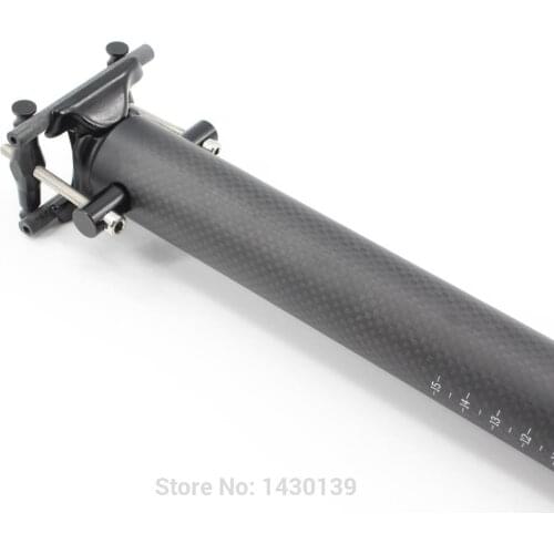 Brand New Folding bike matte 3K full carbon fibre bicycle carbon seatpost bike parts 27.2/30.8/31.6/33.9/34.9*400mm Free ship