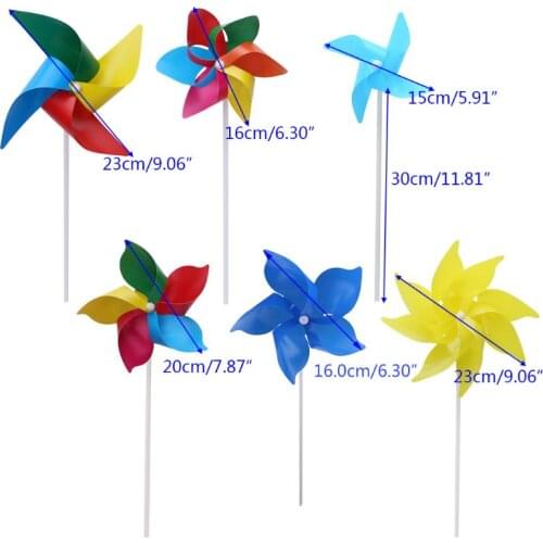 10Set Windmill Pinwheel Wind Spinner Garden Yard Art Decoration Outdoor Toys DIY BX0D