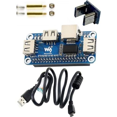 Y8AC 1pcs Raspberry Pi 4B/Zero W USB to Ethernet RJ45 Net work Port USB HUB Hub Splitter