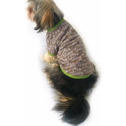 Brick Green Dog T-Shirt, Dog T-Shirt for Small Breeds, Dog Fashion, dog Dress, Dog Clothes, Pet Clothes