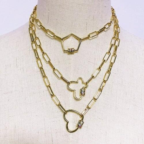 Women fashion punk chain short necklace a variety of styles zircon colorful spiral buckle pendant choker 2020 new trendy jewelry