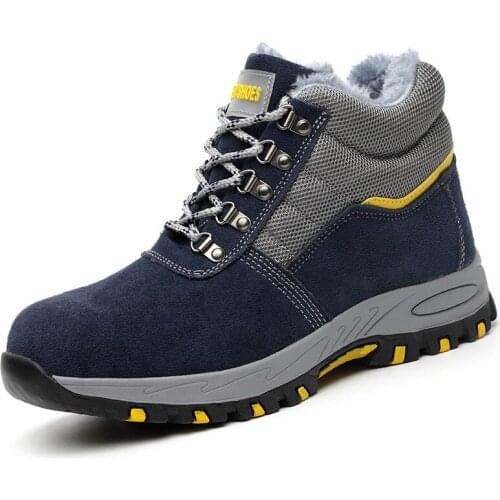 Winter Work Safety Shoes Men Chelsea Boots Indestructible Male Work Shoes Non-slip Waterproof Tactical Sneakers Steel Toe Shoes