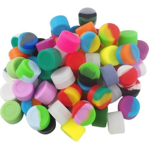 100 pcs 3ml Silicone Jar Containers Non Stick Silicone Oil Kitchen Container Jar Storage