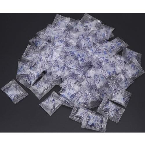100 Packs 1g Silica Gel Desiccant Moisture Absorber Dehumidifier Drypack Non Toxic P82C