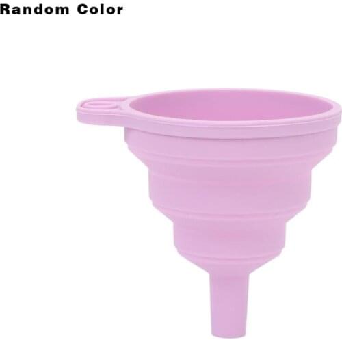 2 Pcs Color Random Funnel Outdoor Camping Hiking Portable Handwash Dispenser Bottle Refilling Funnel