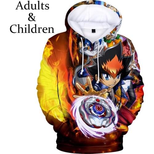 Printed Beyblade Burst Evolution 3D Hoodies men women casual sweatshirts Kids Hooded Fashion pullovers boys girls Pop 3D Hoodie