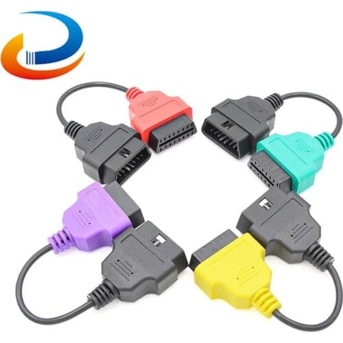 4PCS Adapter OBD OBD2 Connector MultiECUScan ABS Airbag obd2 scanner Diagnostic cable for Fiat ECU Scan Cable tool