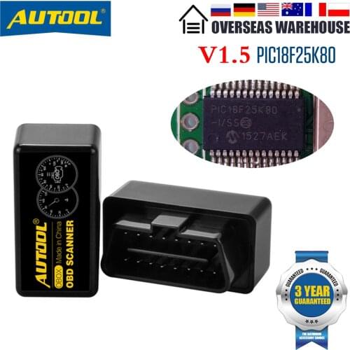 AUTOOL OBOX ELM327 Car Diagnostic Tool WIFI V1.5 OBD Scanner PIC18F25K8 OBD2 Automobile Read Erase Codes for Auto Diag Tool