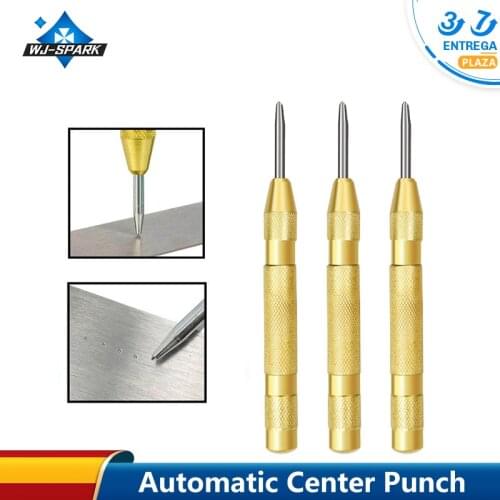 Automatic Center Pin Punch Spring Loaded Marking Starting Holes Tool Wood Press Dent Marker Woodwork Tool Drill Bit