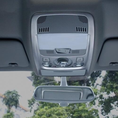 Stainless Steel Car Roof Reading Lamp Frame Decoration Cover Trim For Audi A4 B8 2013-2016 Dome Light Trim Decals