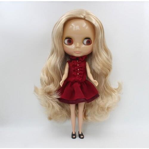 Free Shipping big discount RBL-551 DIY Nude Blyth doll birthday gift for girl 4colour big eye doll with beautiful Hair cute toy