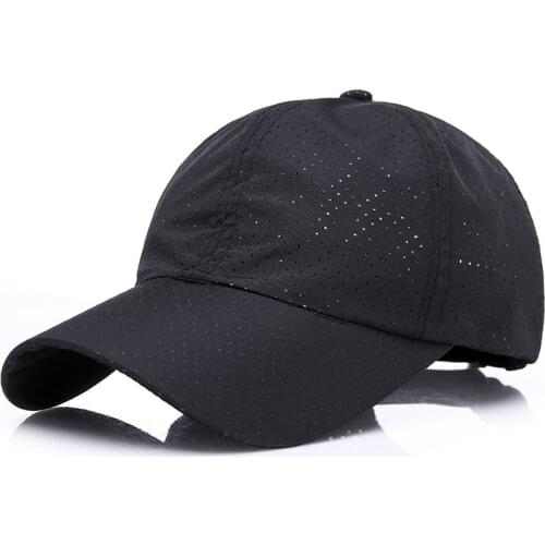 1pcs New Men Women Summer Baseball Cap Quick Drying Hats Unisex Breathable Sport Pure Color Snapback Hat Bone Baseball Hat