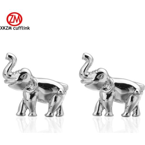Brand Silvery Elephant Cufflinks High Quality for Mens Shirt Wedding Party Cuff Links The Bake Lacquer Cuff Button Accessories