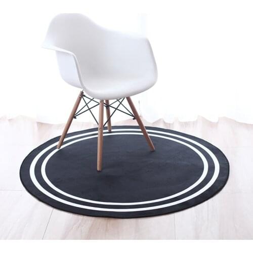 Black White Rug Floor Carpet Nordic Rectangle Round Print Area Rug Anti Slip Baby Room Play Tent Mat Tapetes for Bedroom Kitchen