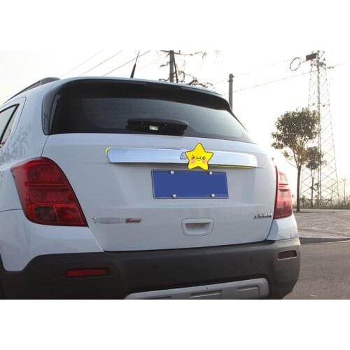 For Chevrolet TRAX 2014 2015 2016 2017 2018 ABS Chrome Rear Trunk Lid Cover Trim 1pcs styling accessories