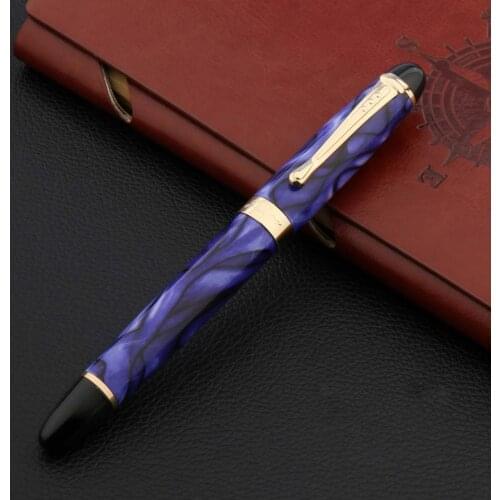 JinHao 450 Metal Ball Point Pens Signature Deep Blue Golden Ink Rollerball pens Stationery Office School Supplies New